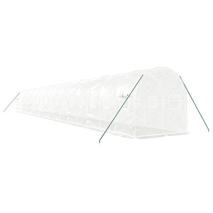 Greenhouse with Steel Frame White 36 m² 18x2x2 m