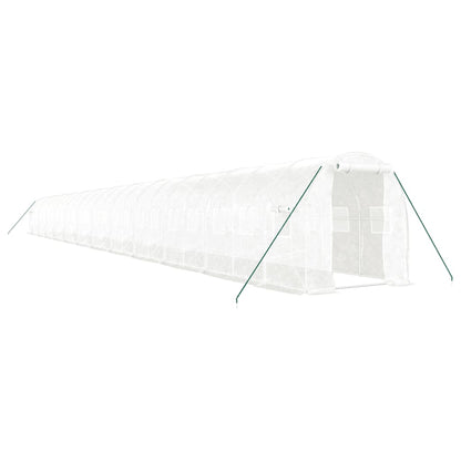 Greenhouse with Steel Frame White 48m² 24x2x2 m