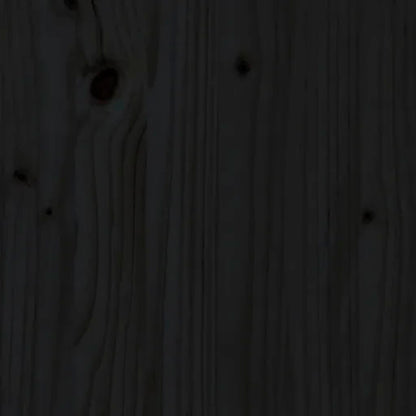 3 Piece Bar Set Black Solid Wood Pine
