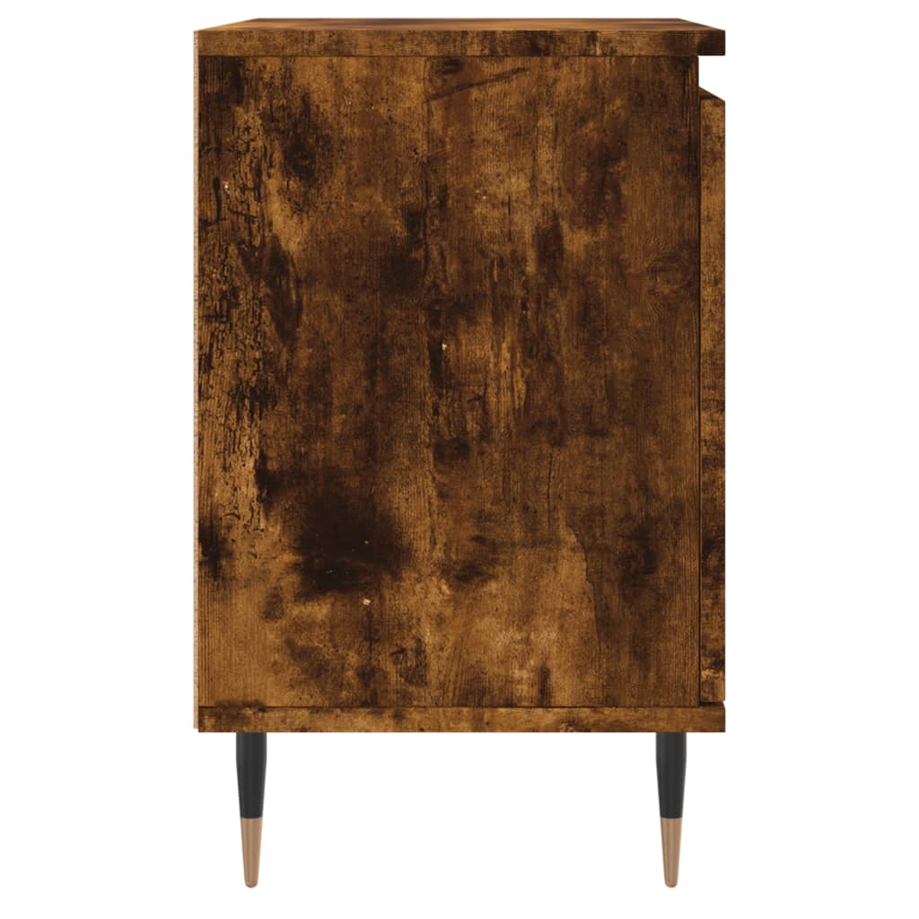 Bedside Cabinets 2 pcs Smoked Oak 40x30x50 cm Engineered Wood