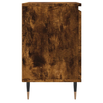 Bedside Cabinets 2 pcs Smoked Oak 40x30x50 cm Engineered Wood