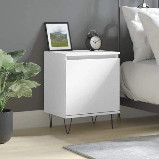 Bedside Cabinet White 40x30x50 cm Engineered Wood