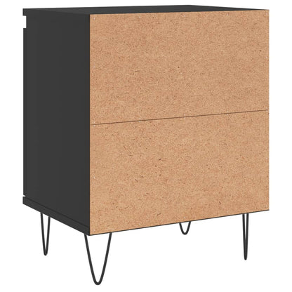 Bedside Cabinet Black 40x30x50 cm Engineered Wood