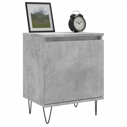 Bedside Cabinets 2 pcs Concrete Grey 40x30x50 cm Engineered Wood