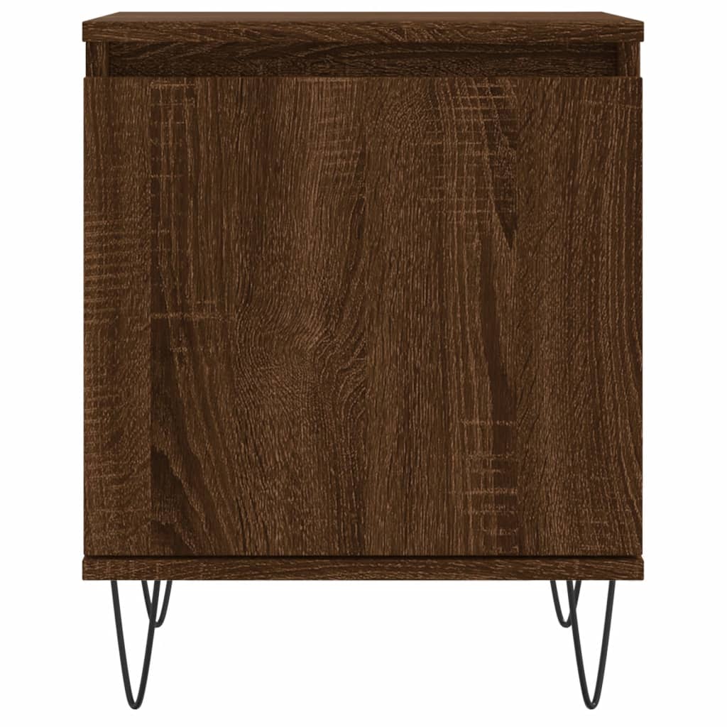 Bedside Cabinet Brown Oak 40x30x50 cm Engineered Wood