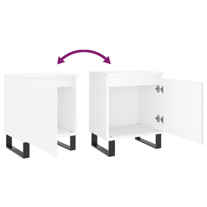 Bedside Cabinets 2 pcs White 40x30x50 cm Engineered Wood