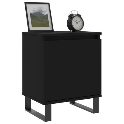Bedside Cabinets 2 pcs Black 40x30x50 cm Engineered Wood