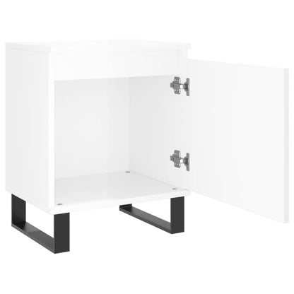 Bedside Cabinets 2 pcs High Gloss White 40x30x50 cm Engineered Wood