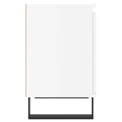 Bedside Cabinets 2 pcs High Gloss White 40x30x50 cm Engineered Wood