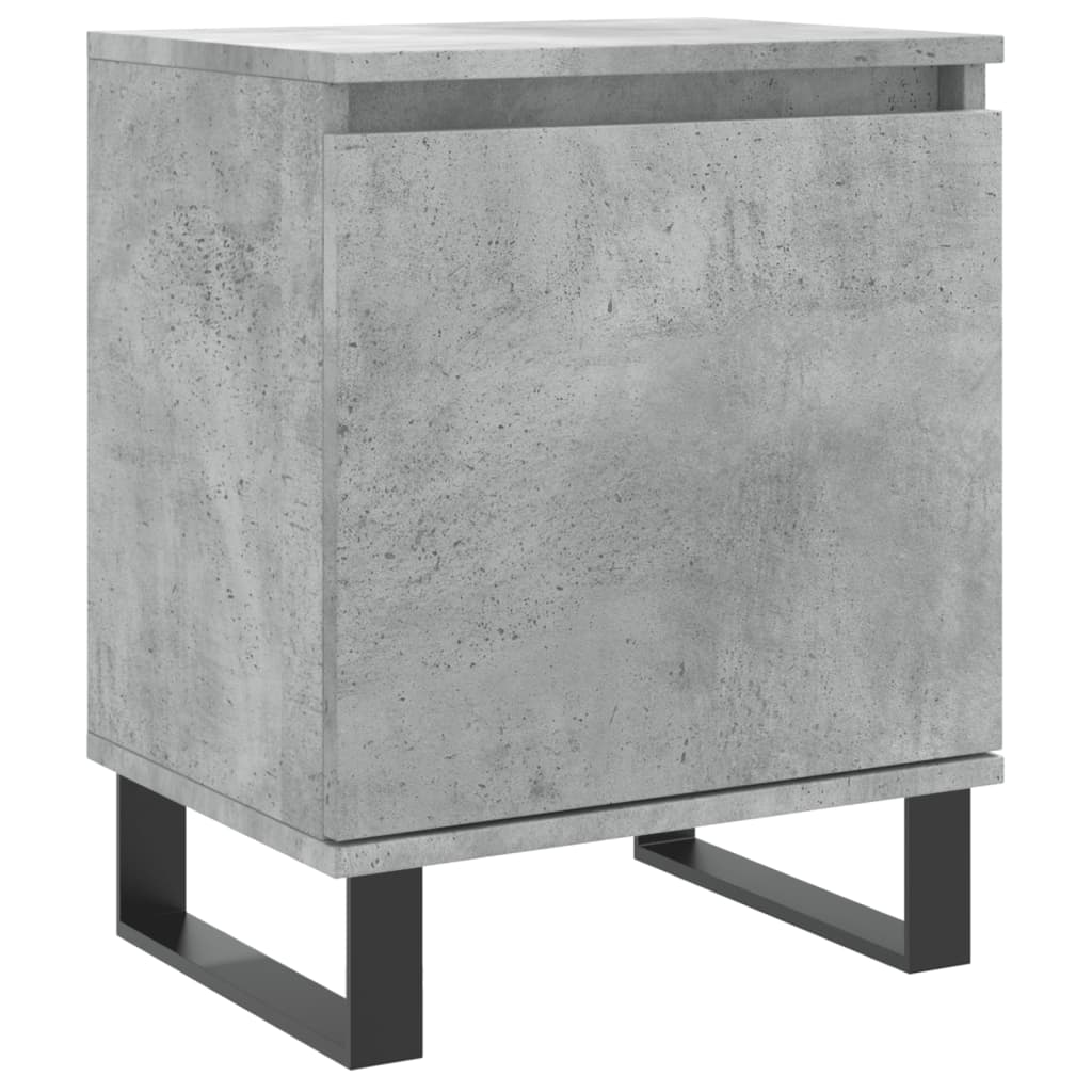 Bedside Cabinet Concrete Grey 40x30x50 cm Engineered Wood