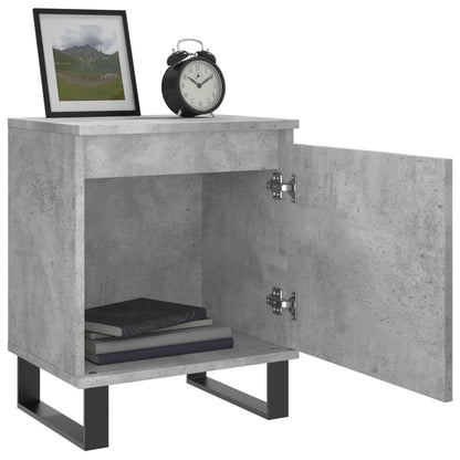 Bedside Cabinet Concrete Grey 40x30x50 cm Engineered Wood