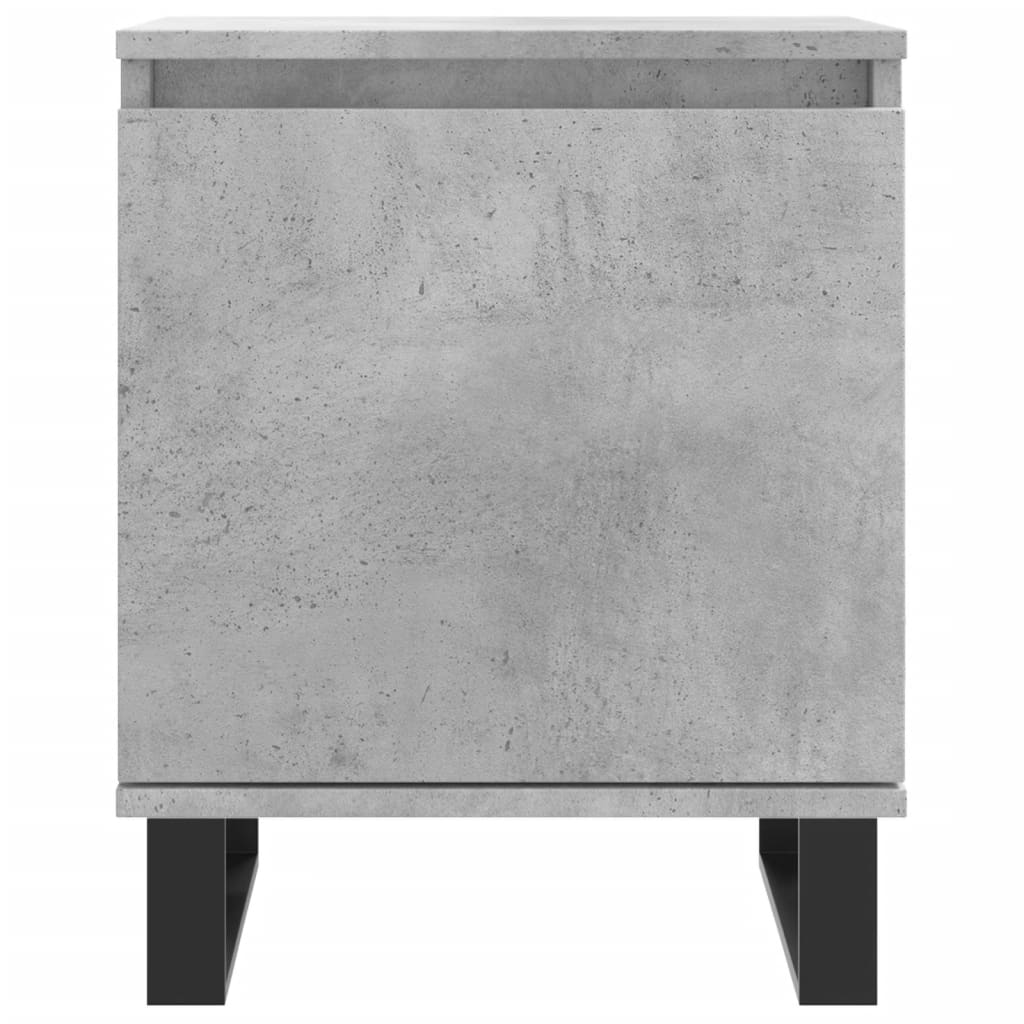 Bedside Cabinet Concrete Grey 40x30x50 cm Engineered Wood