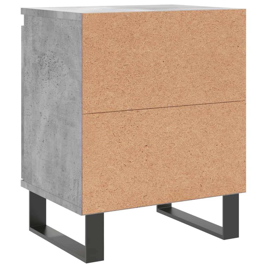 Bedside Cabinet Concrete Grey 40x30x50 cm Engineered Wood