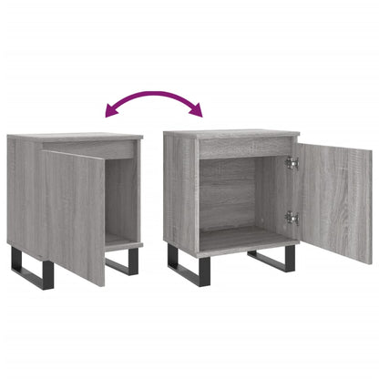 Bedside Cabinet Grey Sonoma 40x30x50 cm Engineered Wood
