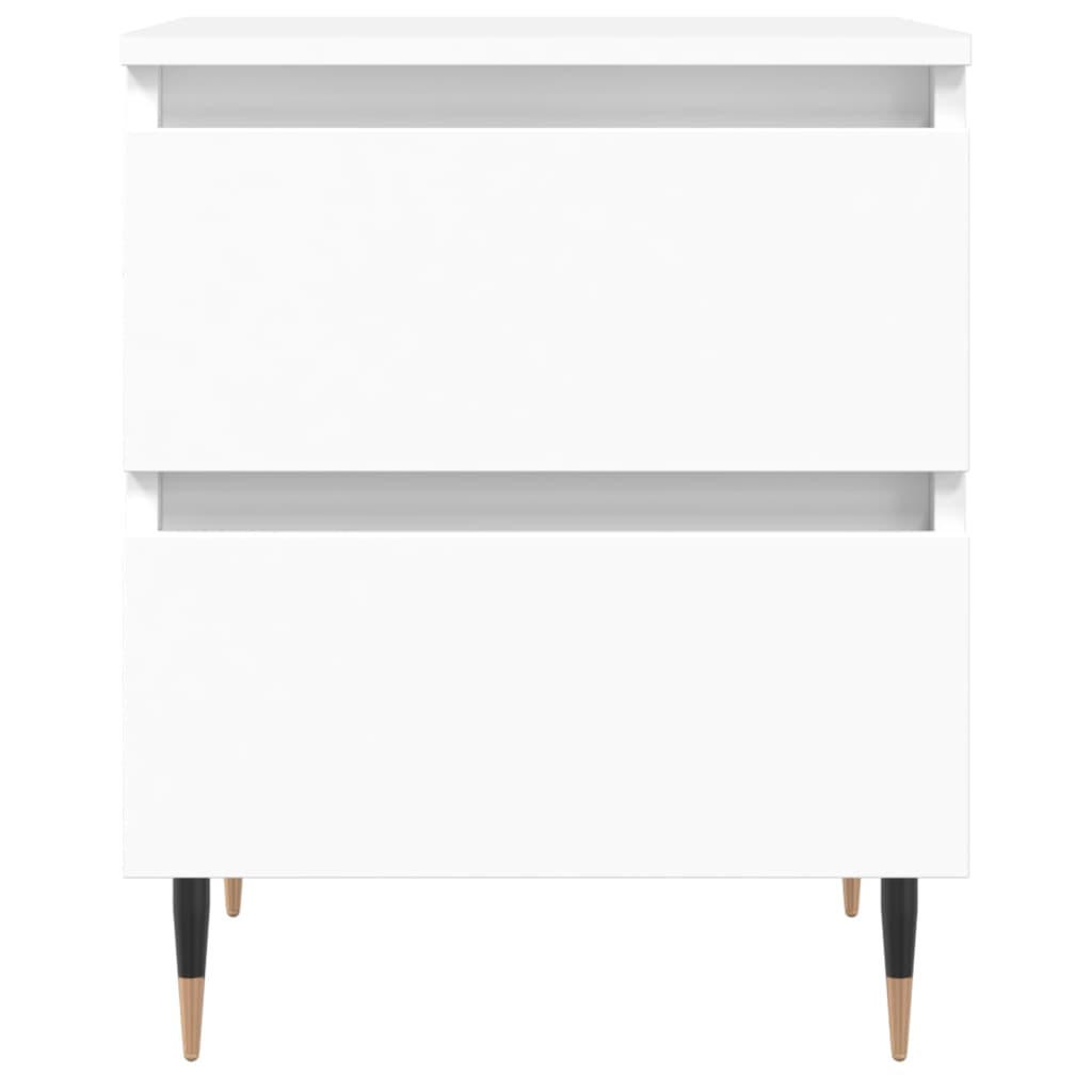 Bedside Cabinets 2 pcs White 40x35x50 cm Engineered Wood