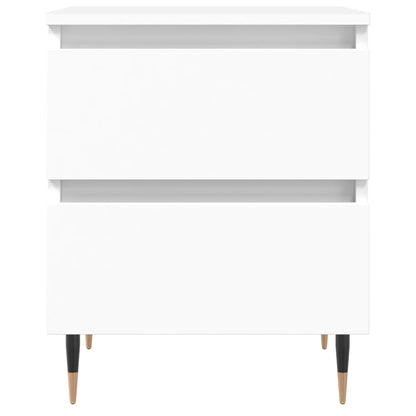 Bedside Cabinets 2 pcs White 40x35x50 cm Engineered Wood