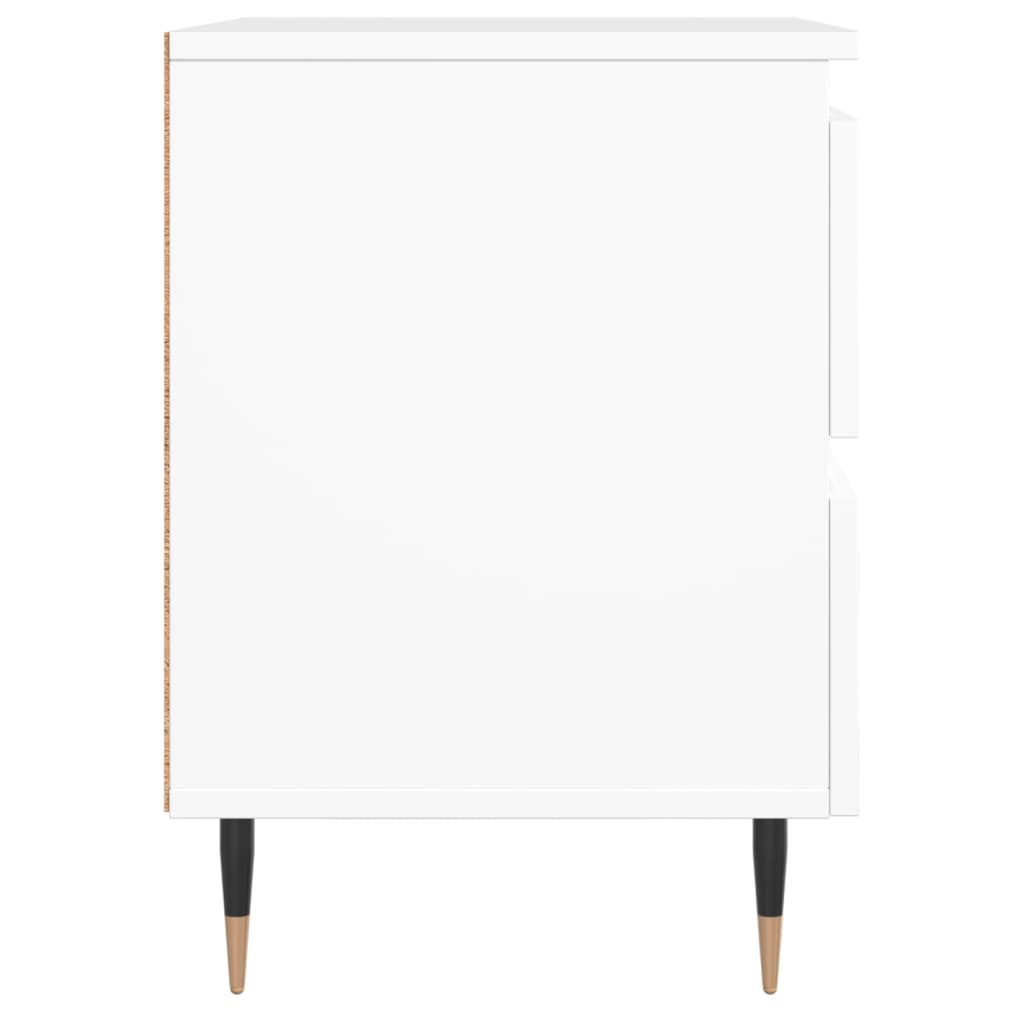Bedside Cabinets 2 pcs White 40x35x50 cm Engineered Wood