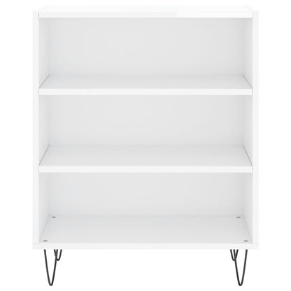 Sideboard High Gloss White 57x35x70 cm Engineered Wood