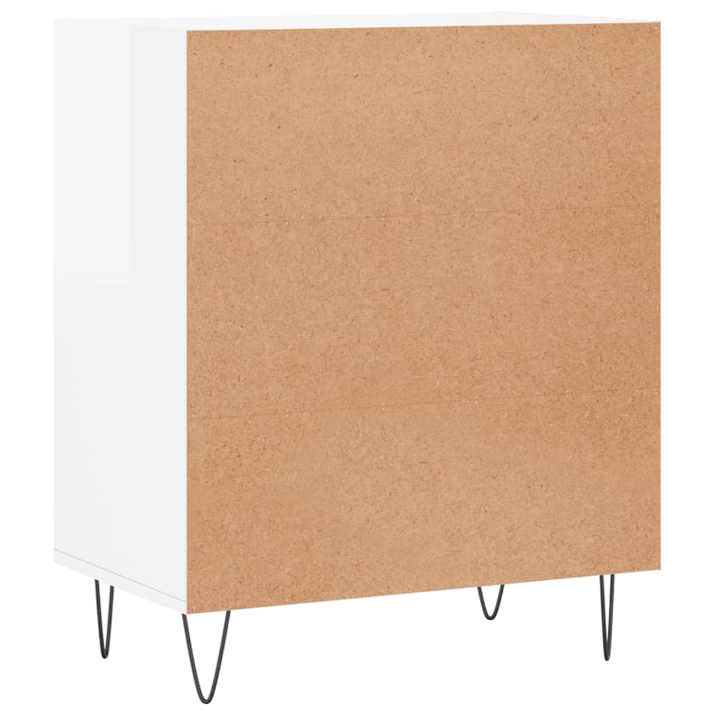 Sideboard High Gloss White 57x35x70 cm Engineered Wood