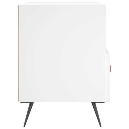 Bedside Cabinet White 40x35x47.5 cm Engineered Wood