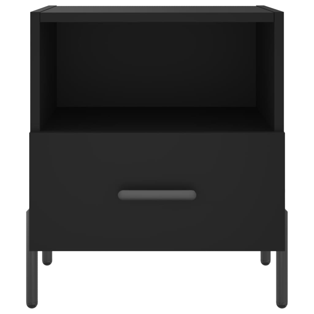 Bedside Cabinets 2 pcs Black 40x35x47.5 cm Engineered Wood