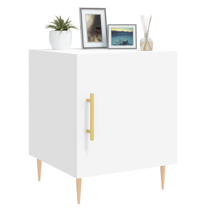 Bedside Cabinet White 40x40x50 cm Engineered Wood