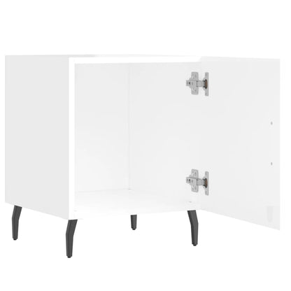 Bedside Cabinets 2 pcs High Gloss White 40x40x50 cm Engineered Wood