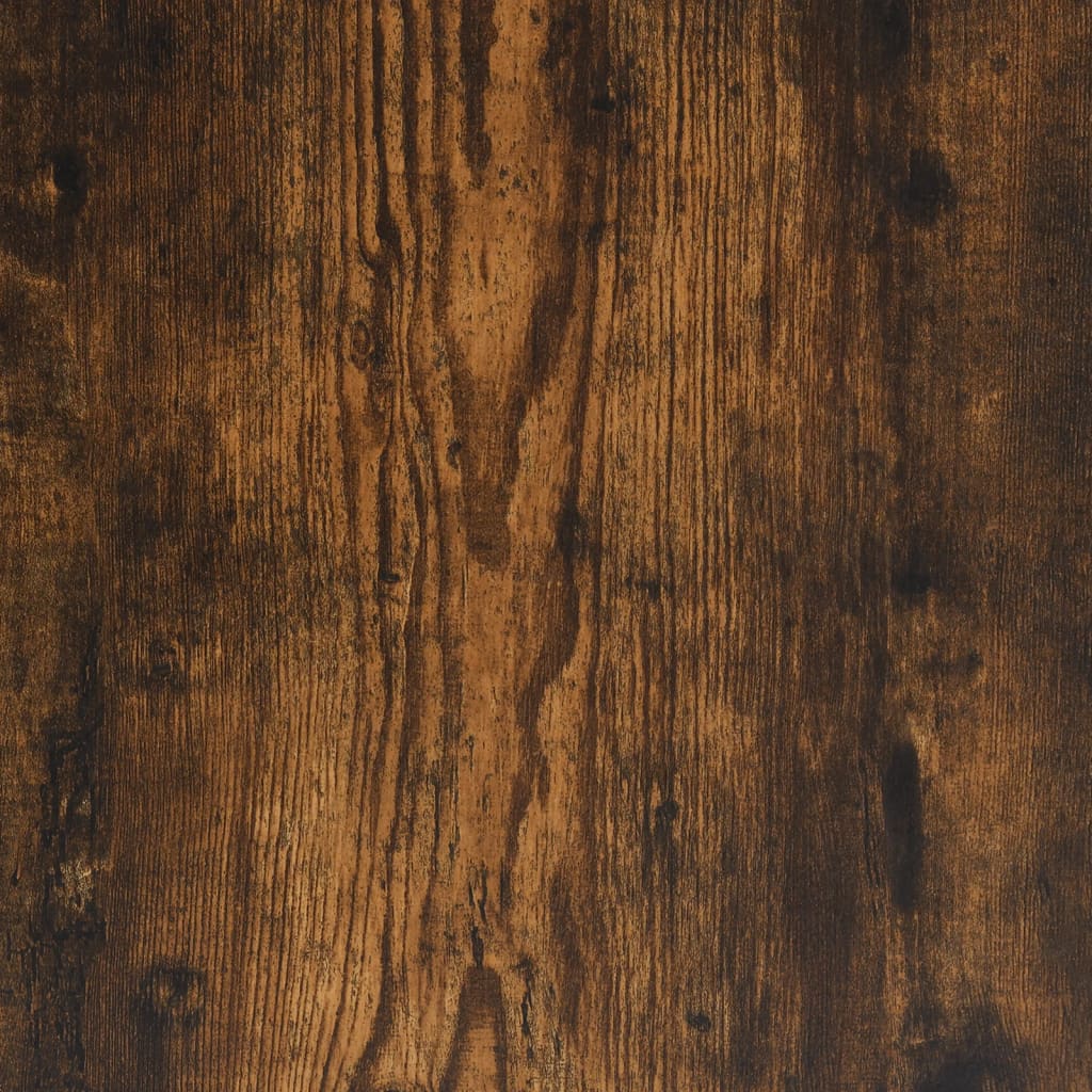 Bookcase with Doors Smoked Oak 76.5x30x154.5 cm Engineered Wood