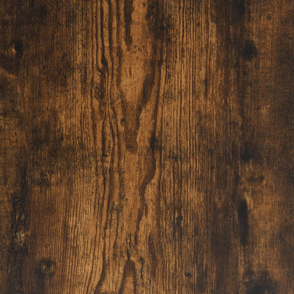 Bookcase with Doors Smoked Oak 76.5x30x154.5 cm Engineered Wood