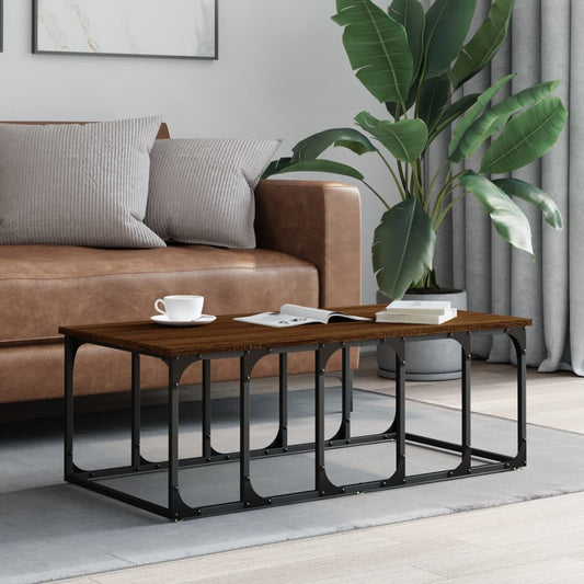 Coffee Table Brown Oak 100x50x35.5 cm Engineered Wood