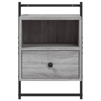 Bedside Cabinets Wall-mounted 2 pcs Grey Sonoma 40x30x61 cm Engineered Wood