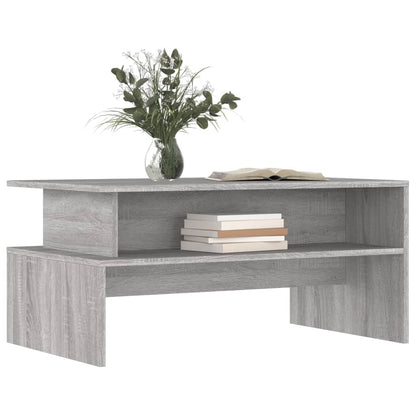 Coffee Table Grey Sonoma 90x55x42.5 cm Engineered Wood