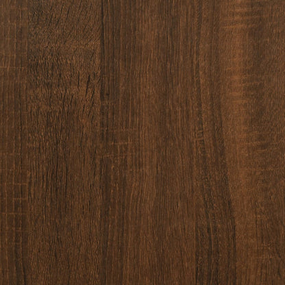 Bookshelf Brown Oak 80x30x145.5 cm Engineered Wood and Iron