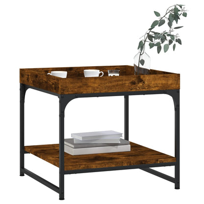 Coffee Table Smoked Oak 49.5x49.5x45 cm Engineered Wood