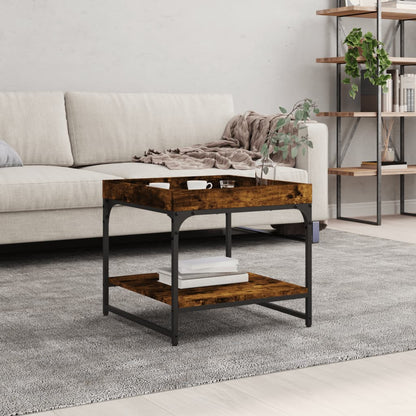 Coffee Table Smoked Oak 49.5x49.5x45 cm Engineered Wood