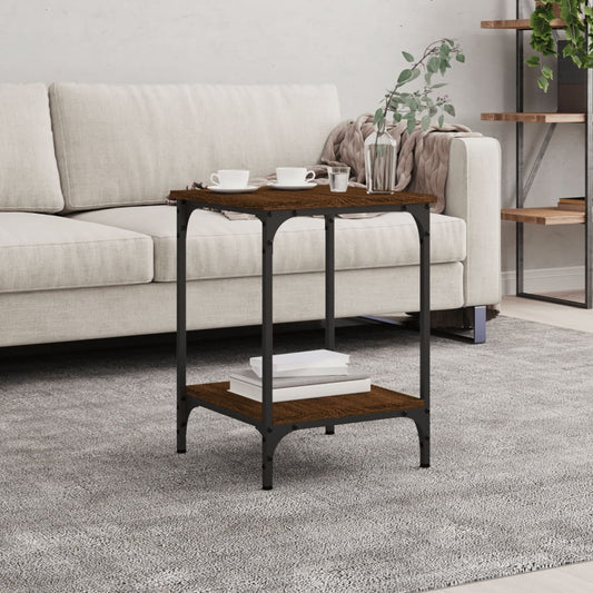 Coffee Table Brown Oak 40x40x55 cm Engineered Wood