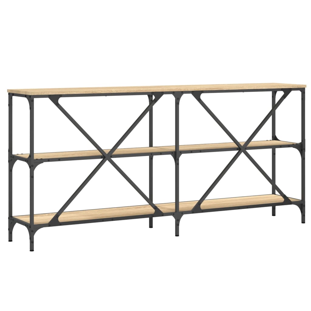 Console Table Sonoma Oak 160x30x75 cm Engineered Wood and Iron