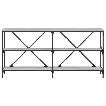 Console Table Grey Sonoma 160x30x75 cm Engineered Wood and Iron