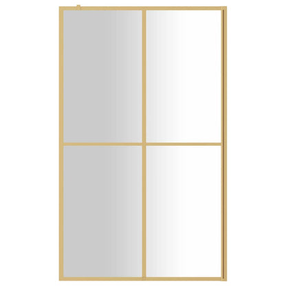Walk-in Shower Wall with Clear ESG Glass Gold 118x195 cm