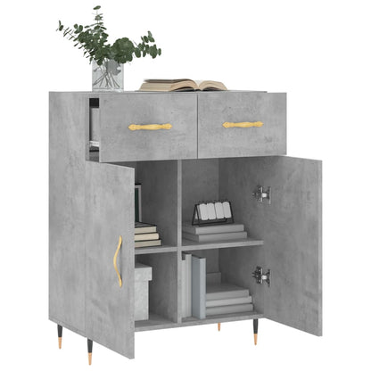 Sideboard Concrete Grey 69.5x34x90 cm Engineered Wood