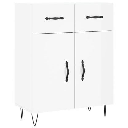 Sideboard High Gloss White 69.5x34x90 cm Engineered Wood