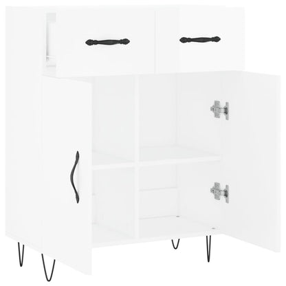 Sideboard High Gloss White 69.5x34x90 cm Engineered Wood
