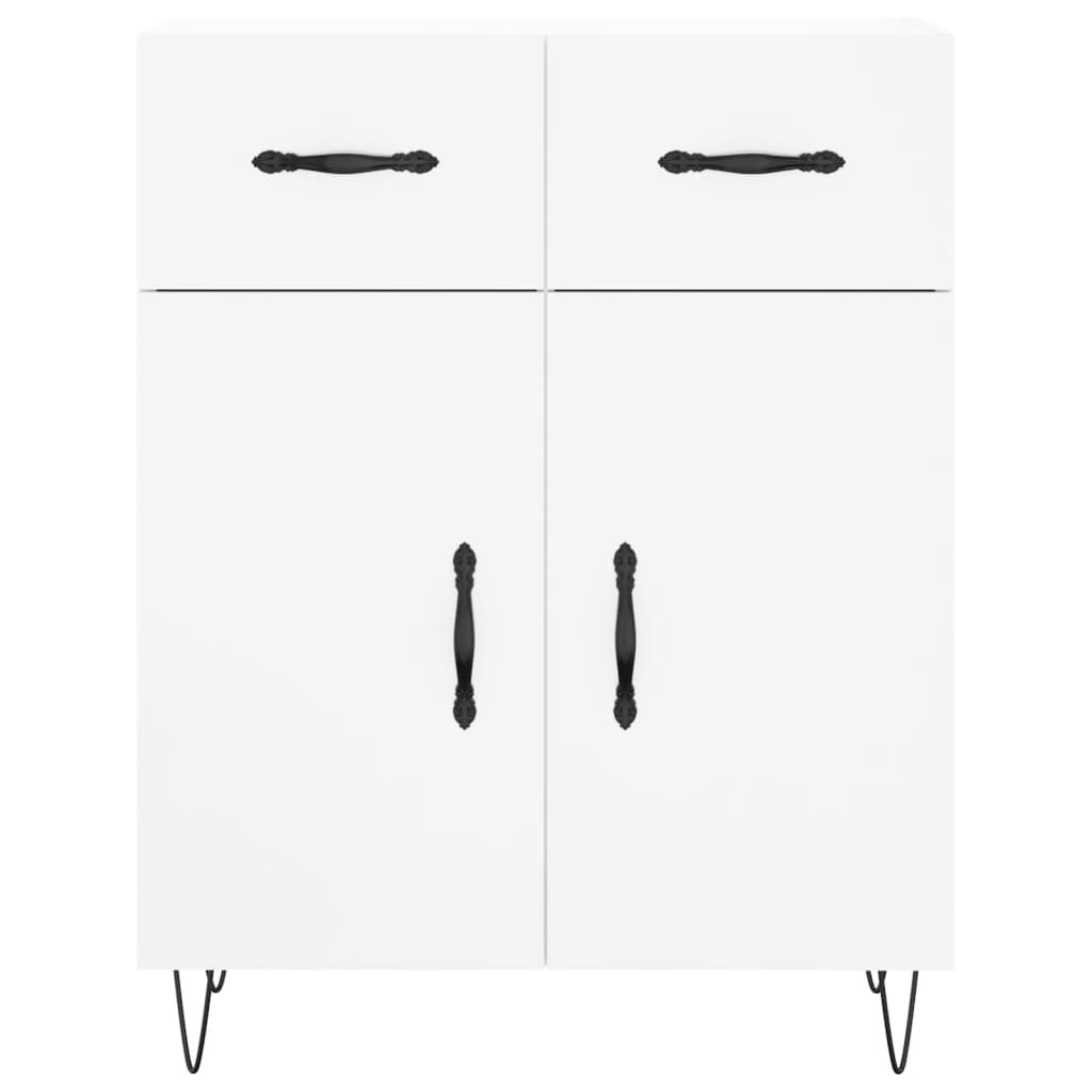 Sideboard High Gloss White 69.5x34x90 cm Engineered Wood