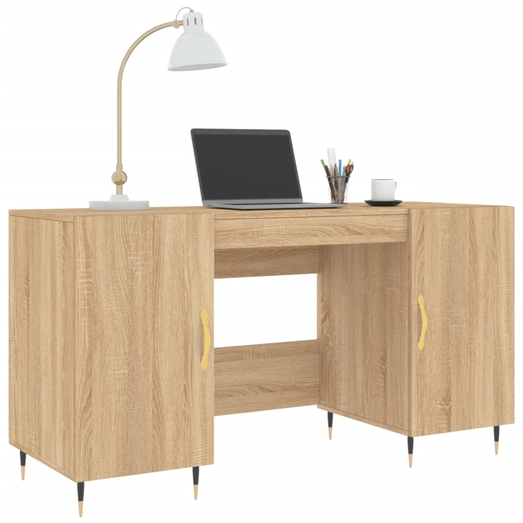 Desk Sonoma Oak 140x50x75 cm Engineered Wood