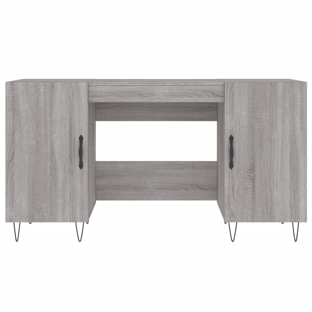 Desk Grey Sonoma 140x50x75 cm Engineered Wood