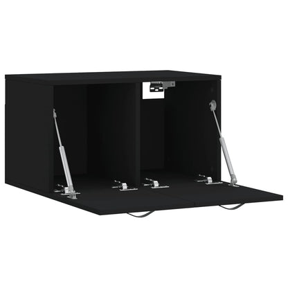 Wall Cabinet Black 60x36.5x35 cm Engineered Wood