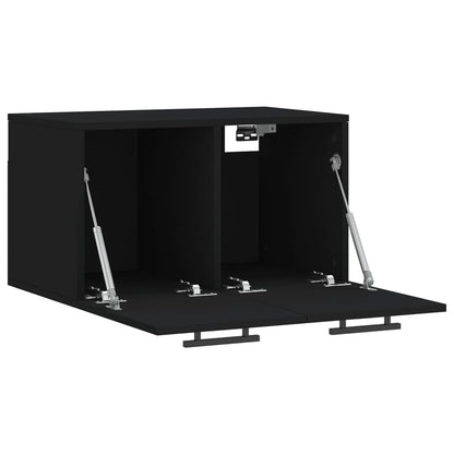 Wall Cabinet Black 60x36.5x35 cm Engineered Wood