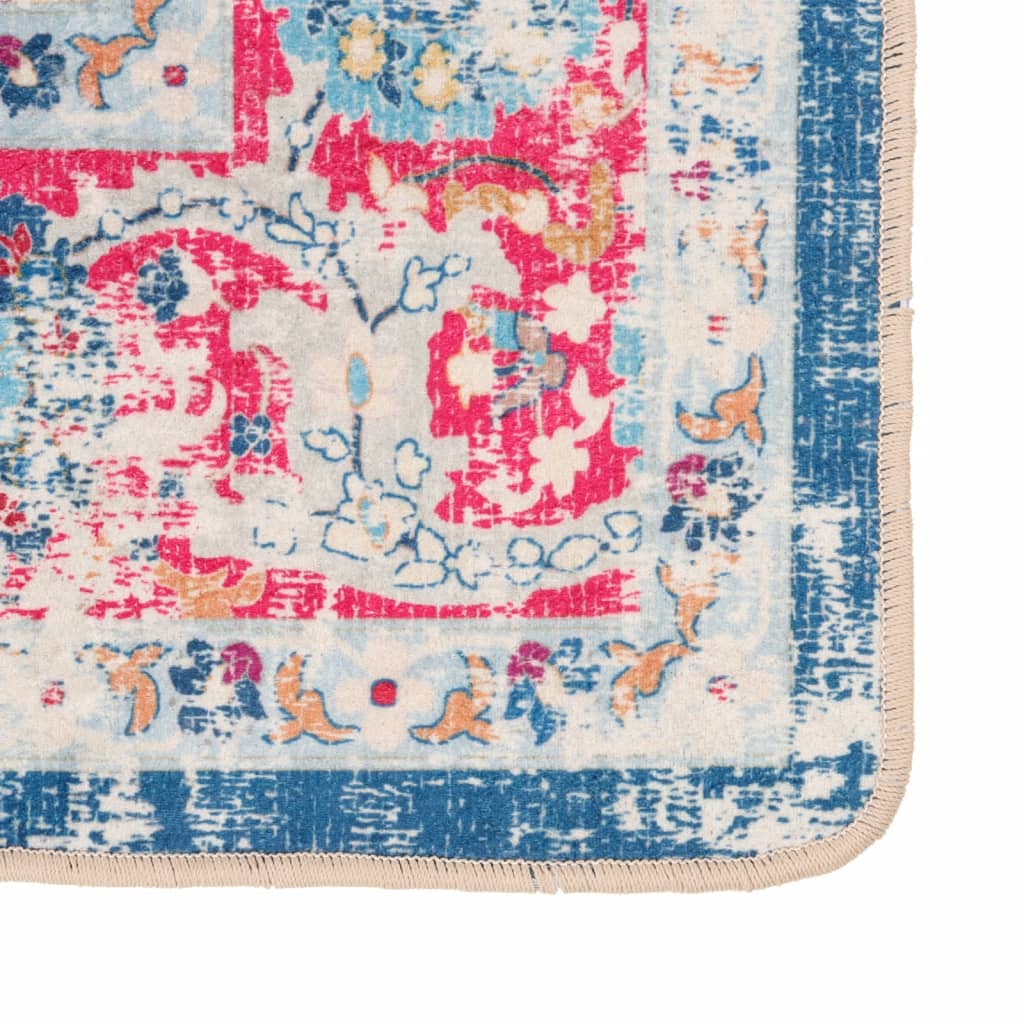 Rug Washable Multicolour 80x300 cm Anti Slip