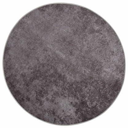 Rug Washable Grey Ø 200 cm Anti Slip