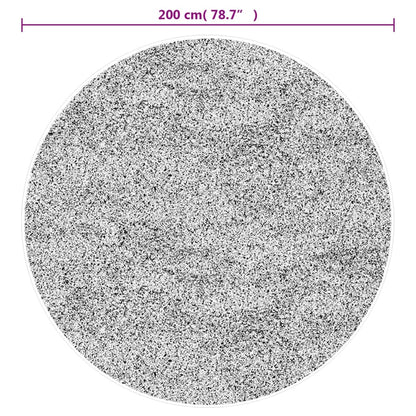 Rug Washable Grey Ø 200 cm Anti Slip
